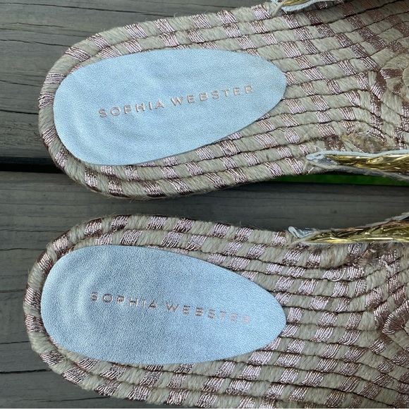NWOB Sophia Webster Ines Multi Metallic Espadrilles Slides size 40 - Picture 11 of 13